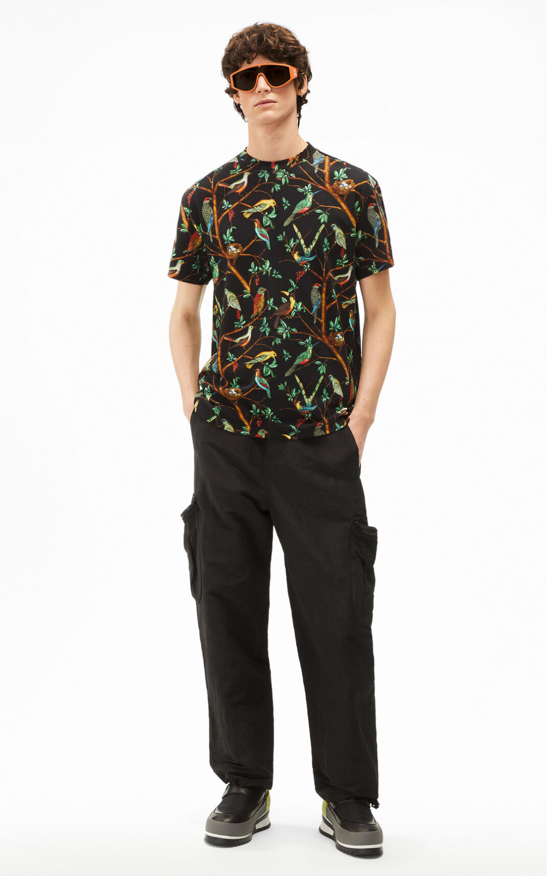 Kenzo Tapestry of birds casual T Shirt Herr | 08526-COFR